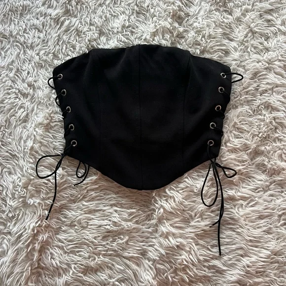 Princess Polly Black Strapless Corset - Picture 1 of 6